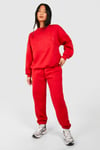 Womens Petite New York Embroidered Tracksuit - M, Red