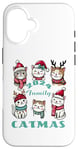 Coque pour iPhone 16 Catmas Famille Chat Kitty Funny Christmas Holiday 2024