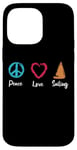 Coque pour iPhone 14 Pro Max Peace Love Sailing Captain Boat Sport