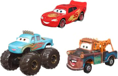 Cars Disney Pixar 3 Die Cast Models Lightning McQueen Scale 1:55 Mattel HPL99