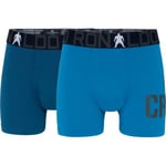 CR7 Cristiano Ronaldo 2P Boys Trunk Briefs Blå bomull 146-152