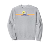 Back To The Future Delorean Retro Chest Stripes Sweatshirt