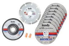 Kwb Cutting Disc Starter Set, Klippskiva, Platt I Mitten, Tegel, Marmor, Metallplåt, Stål, Sten, Varje Varumärke, 12,5 Cm, Rostfritt Stål