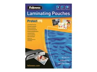 Fellowes Laminating Pouches Protect 175 Micron - 175 Mikron - 100-Pack - Glättat - Transparent - A4 (210 X 297 Mm) Lamineringsfickor