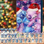 Lilo & Stitch tecknade figurer Jul Adventskalender 24st Tecknade leksaker Prydnad Nedräkningskalender-sz3 B