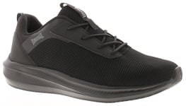 Lonsdale Mens Running Trainers Bowside Lace Up black - Size UK 9