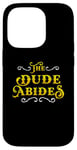 iPhone 14 Pro The Dude Abides Vintage Design For Film Loving Bowler Case