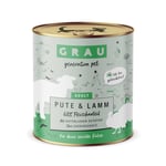 GRAU Adult Grain Free 6 x 800 g - Kalkon & lamm