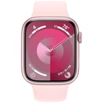 Apple Series 9 GPS 45mm Pink Case Light Pink Sport Band MR9G3 - Naisten - 45 mm - Älykello - Digitaalinen/Älykello - Gorilla Glass -lasi