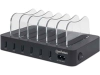 Manhattan 6-Port Usb Charging Station For Phones And Tablets