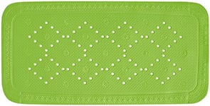 Spirella - Tapis Fond de Baignoire en Mousse PVC Alaska - Tapis de Bain Antidérapant avec Ventouses + Trous de Drainage Anti Moisissure - 71 x 36 cm - Kiwi