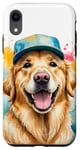 Coque pour iPhone XR Golden Retriever Casquette Snapback Chien Animaux Imprimé