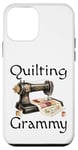 Coque pour iPhone 12 mini Patchwork humoristique de machine à coudre vintage Grammy Queen