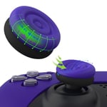 PlayVital Thumbs Cushion Caps Thumb Grips for ps5/ps4, Thumbstick Grip Cover for Xbox Series X/S, Thumb Grip Caps for Xbox Elite Series 2, for Switch Pro Controller - Galactic Purple & Black