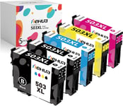 503Xl Multipack Cartouche D'Impression Compatible Pour Epson 503 Xl Encre 503 Cartouches Pour Epson Expression Home Xp-5200 Xp-5205 Workforce Wf-2960Dwf Wf-2965Dwf (2 Noir,1Cyan,1Jaune,1Magenta)