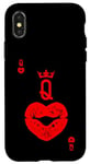 iPhone X/XS Queen Of Hearts Card Valentine Lips. Valentine Kisses Case