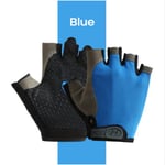 (MHalf Finger Blue) Miesten Pyöräily Moottoripyörä Käsineet Full Finger Kosketusnäyttö Polkupyörä Mtb Pyörä Kuntosali Harjoitushanskat Kesä Ulkokalastus Käsi Guantes Moottoripyörä Käsineet