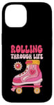 Coque pour iPhone 14 Roller Derby Retro Vintage Design pour Femmes Roller Patinage