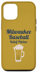 Coque pour iPhone 15 Milwaukee Baseball Bière et Sports