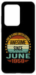Coque pour Galaxy S20 Ultra Awesome Since June 1958 limited edition 66th Birthday