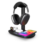 Headphone Wireless Charging Stand For Airpods Max Headset Charging Rack Wireless Charger For Iwatch Airpods Pro