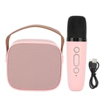 (Pink) Kids Karaoke Machine Portable Speaker With Microphone