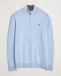 Morris John Merino Half Zip Light Blue