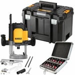 Dewalt DWE625KT 1/2in Plunge Router 2300W 110V with 12 Piece Cutter Set