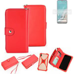 2in1 cover wallet + bumper for Nokia G50 Phone protective Case red