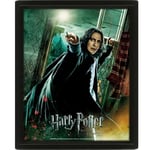 Pyramid International Harry Potter 3D Lenticular Poster of Deathly Hallows Snape 25cm x 20cm x 1.3cm in Box Frame - Official Merchandise, Black