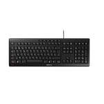 CHERRY STREAM KEYBOARD WIRELESS, Clavier sans fil, Disposition belge (AZERTY), Connexion radio 2,4 GHz, Touches silencieuses, Design plat, Alimenté par batterie, Noir