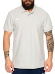 Nike Team Core T-Shirt Homme, Grey Heather/White, FR : L (Taille Fabricant : L)