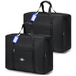 SPAHER 2X Valise Cabine 55x40x20 Ryanair Sac de Voyage Pliable TUI Airways Lufthansa Sac de Bagage Sac de Cabine Avion Valise de Cabine Sac Cabine Rangement Bagage Portable Organisateur de Sac 45L