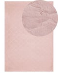 Tapis en fausse fourrure de lapin 160 x 230 cm rose GHARO