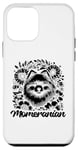 Coque pour iPhone 12 mini Fleurs florales de Moméranie Poméranie Poméraniens Pom Dog