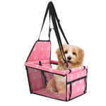 SOGA Waterproof Pet Booster Car Seat Breathable Mesh Safety Travel Portable Dog Carrier Bag Pink -  - CarPetBag013PNK