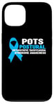 Coque pour iPhone 13 T-shirt bleu clair de sensibilisation - Support POTS Awareness