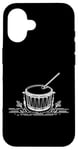 Coque pour iPhone 16 Art ligne Bodhráns pour musiciens Bodhrán