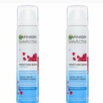 2 x GARNIER SKIN ACTIVE HYDRA BOMB PROTECT FACE MIST SPF30 75ml SPRAY