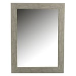 Vacchetti Miroir en Bois Gris rectangulaire, Multicolore, Moyen