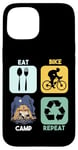 Coque pour iPhone 15 Bikepack Biking Funny Cycling Touring Bikepacking