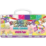 Bandai - Rainbow Loom Mini Combo Set Loomi Pals – Sats för tillverkning av armband - Kreativ hobby - Innehåller 2100 gummiband och