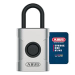 ABUS Cadenas intelligent Everox One - Ouverture sans clé sur simple pression d'un bouton - Smart Lock résistant aux intempéries - Pour abri de jardin, portail de jardin, casier, boîte à outils, etc. -