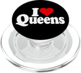 J'ADORE HEART QUEENS, NEW YORK, NEW YORK PopSockets PopGrip pour MagSafe