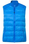 Ulla Popken Femme Gilet de golf dans un mélange de matières, power stretch, fermeture Éclair à double sens, col montant bleu roi 58+ 814036758-58+