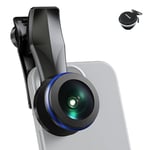 NEEWER Objectif VR 200° Fisheye avec Filetage 17mm, Pince pour Objectif de Téléphone pour Vue Panoramique, Streaming en Direct, Paysages, Architecture, Compatible avec iPhone 16 Pro Max S24 Ultra