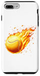 Coque pour iPhone 7 Plus/8 Plus brûlant balle de tennis feu joueur de tennis