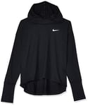 Nike Women W Nk Elmnt Hoodie Sweatshirt - Black/Reflective Silver, Small