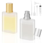 LOPHE 2PCS Flacon Pulvérisateur De Parfum,Vaporisateur De Parfum De Voyage, Flacon De Parfum Rechargeable,Atomiseur De Parfum Réutilisable,Adapté Aux Rencontres,Au Travail,Aux Vacances,Rose,30 ML