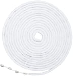 Bamyli 10m Tresse de Plomb pour Rideaux, Ruban de Plomb de Rideau, Fil de Plomb pour Ourlet Rideaux, pour Rideaux, Rideau de Douche Nappe Tapis de Bain Moustiquaire (Blanc-10M)